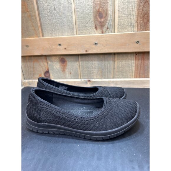 Skechers BOBS Black Slip-On Flats W/ Memory Foam Insole Size 7 Womens - Picture 1 of 7